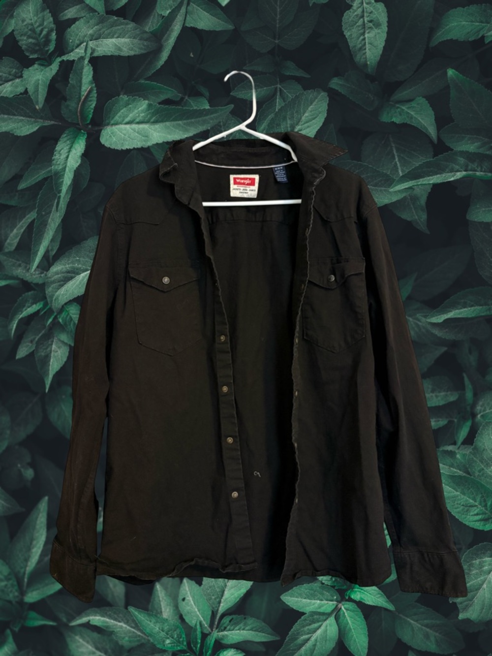 Black Wrangler Shirt – Classic Western Button Up, Everyday Style